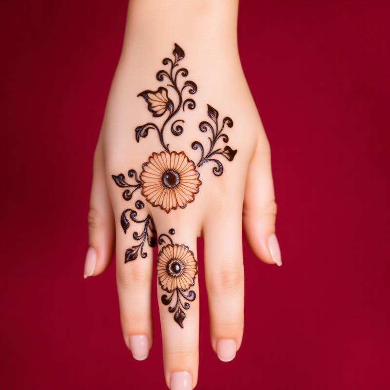 Arabic Mehandi henna design by Aakash Mehandi Art Jaipur