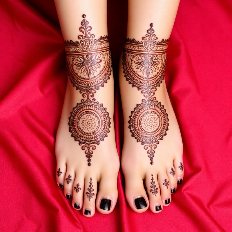 Feet & Payal Design henna design by Aakash Mehandi Art Jaipur